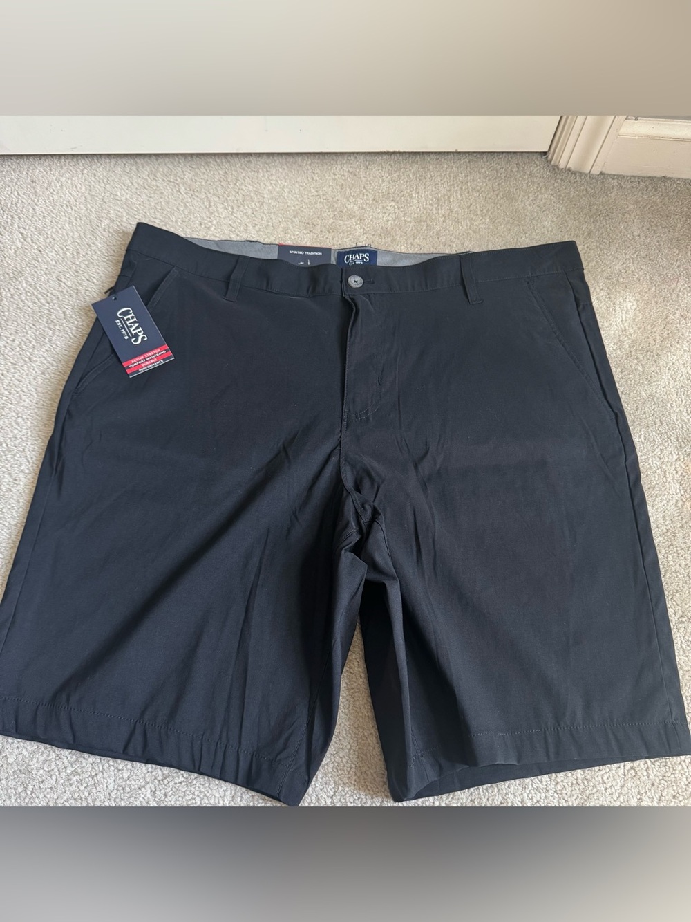 NWT Men’s Black Chaps Performance Shorts